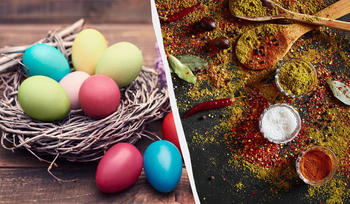 как покрасить яйца в каркаде