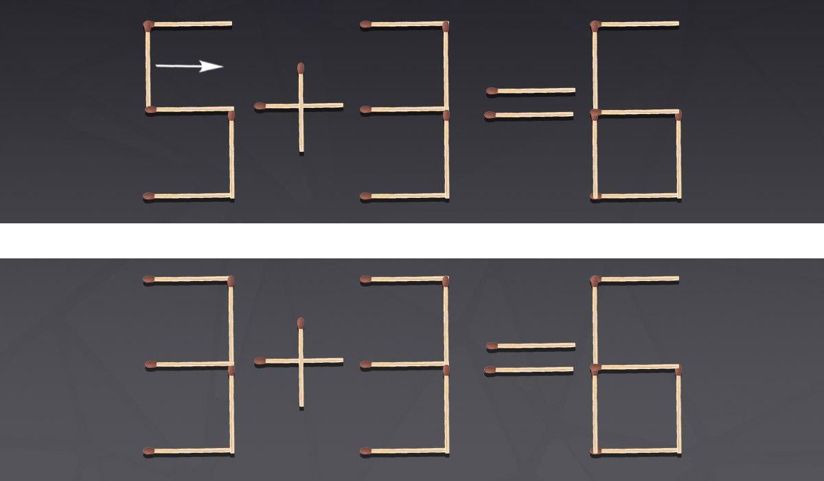 Очень сложная головоломка: нужно переместить всего одну спичку