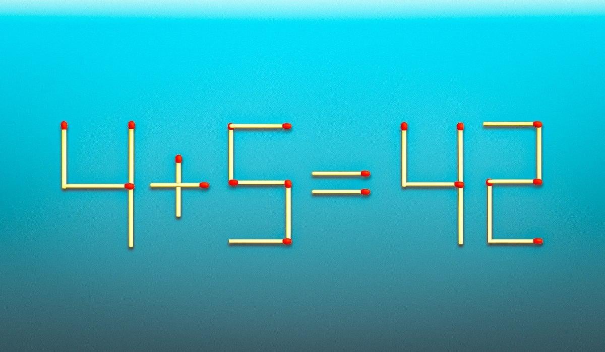 Нужно перетащить 2 спички, и равенство станет правильным: быстрый IQ-тест