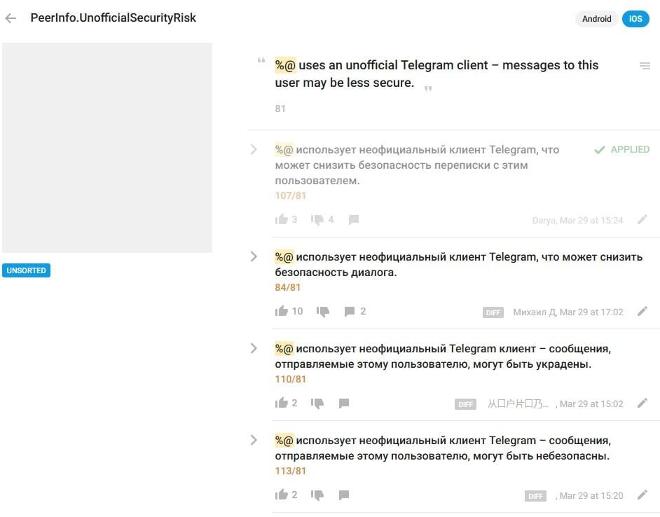 Telegram начнет помечать пользователей, которые используют 'неофициальное' приложение