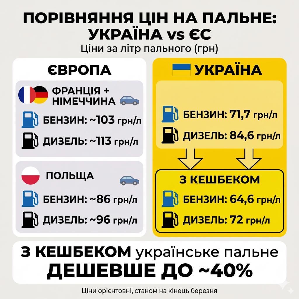 Горючее в Украину импортируют из Европы, но его удается делать на 40% дешевле, чем в ЕС, - НАУ