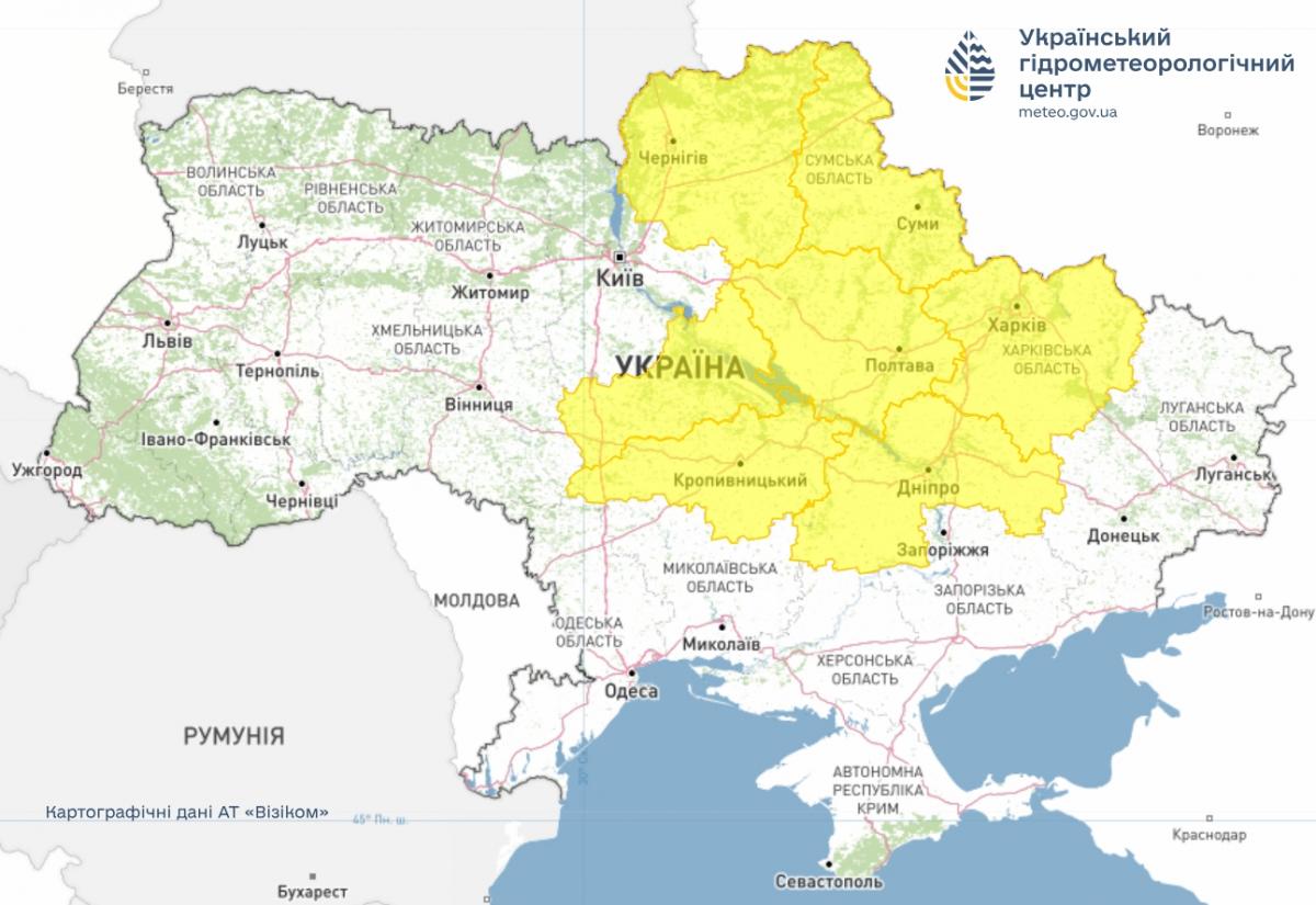 Апрель в Украине стартует с предупреждения о непогоде: объявлен I уровень опасности (карта) Апрель в Украине стартует с предупреждения о непогоде: объявлен I уровень опасности (карта)