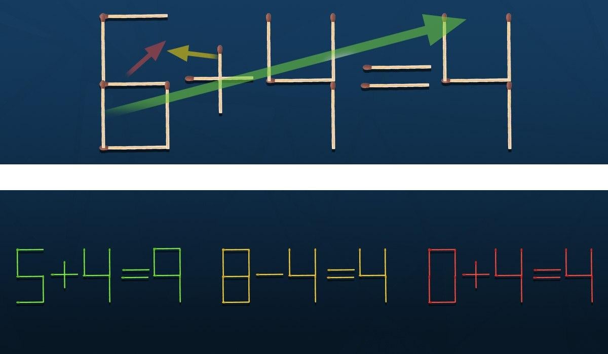 Какую спичку нужно переместить, чтобы равенство стало верным: сложная головоломка Какую спичку нужно переместить, чтобы равенство стало верным: сложная головоломка