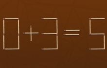 Задание для проверки уровня IQ: нужно перебросить всего одну спичку