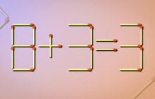 Какую спичку нужно перетащить, чтобы равенство стало правильным: тест для проверки IQ