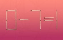 Какая спичка исправит равенство: на поиск решения головоломки у вас есть 5 секунд