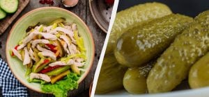 15 минут на кухне - и все гости сыты: вкуснейший салат с солеными огурцами