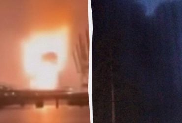 После атаки дронов горит нефтеналивной порт в Ленинградской области РФ