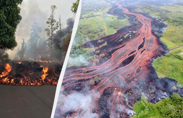 На Гавайях из-за мощного извержения вулкана все засыпало пеплом (видео)