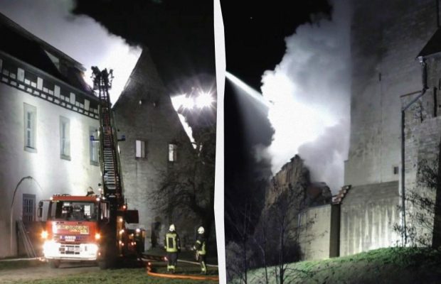 У Німеччині пожежа знищила частину історичного замку 12-го століття