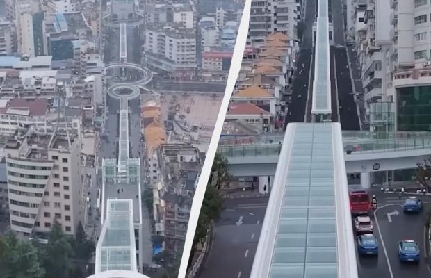 Дорога до неба: у Китаї збудували найбільший у світі відкритий ескалатор