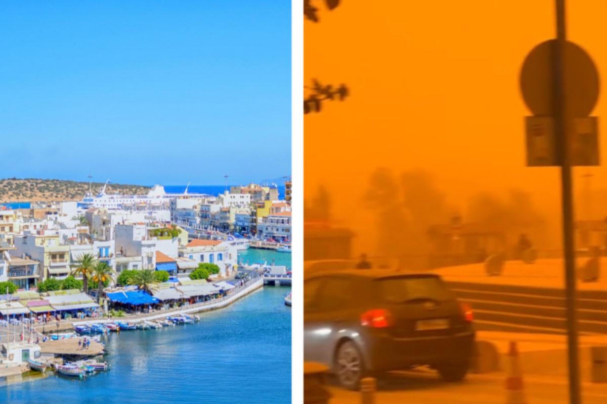 Небо стало кривавим: Крит накрила потужна піщана буря з Сахари
