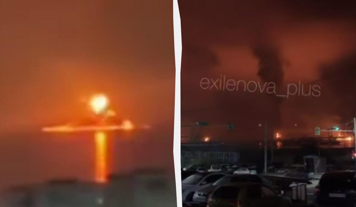 У Краснодарському краї РФ після атаки дронів палає нафтовий термінал, - ЗМІ