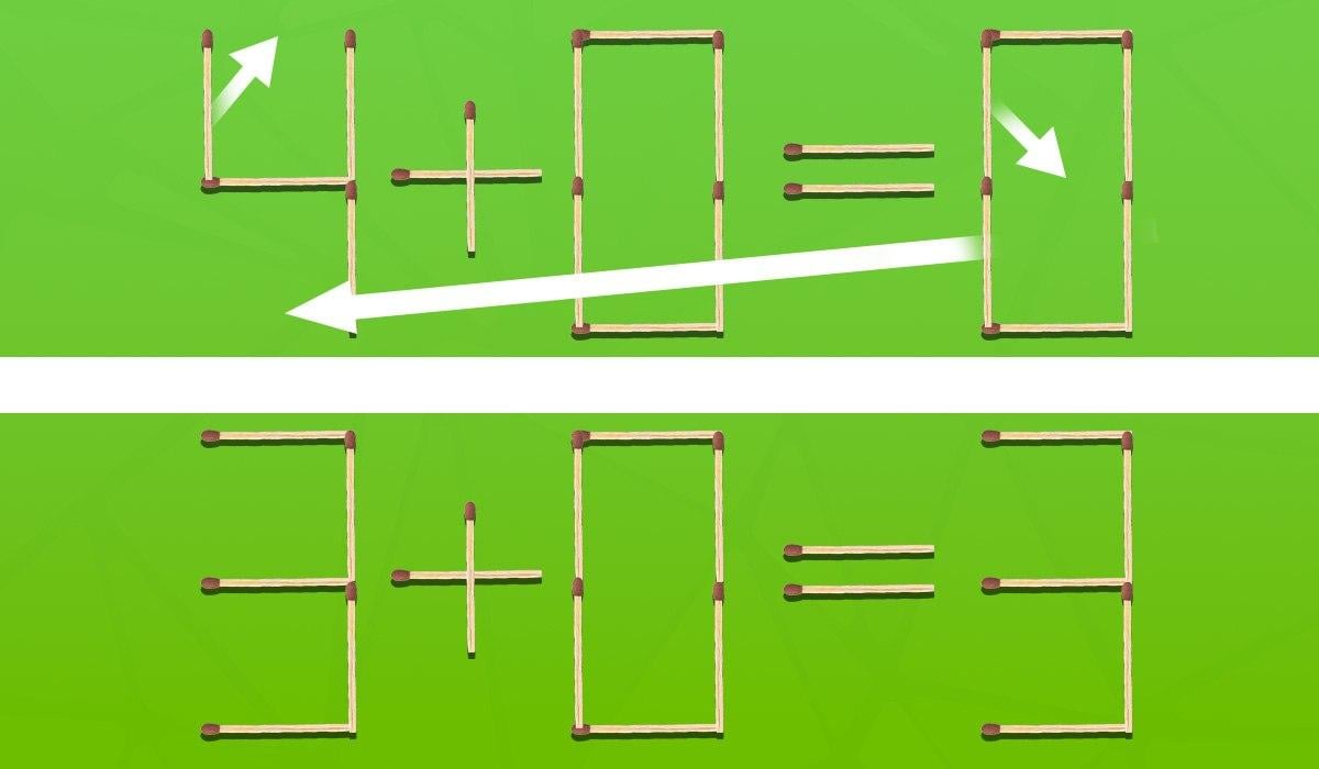 Треба перемістити 3 сірники, щоб виправити рівність за 20 секунд: дуже складна головоломка