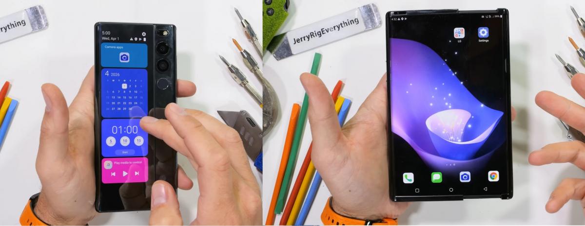 Уникальный смартфон LG с выдвижным дисплеем впервые показали на видео