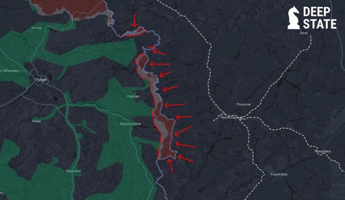 Враг расширяет буферную зону вдоль границы в Сумской области, – DeepState