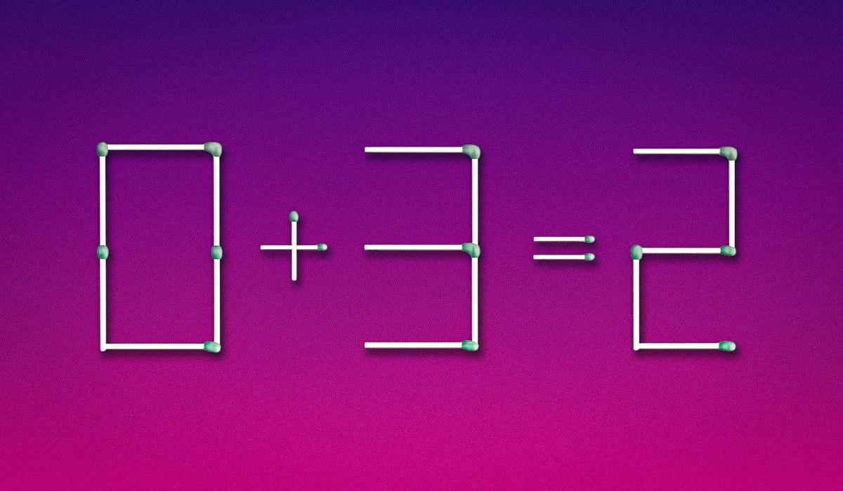 Нужно перетащить одну спичку, и равенство станет верным: головоломка для гениев