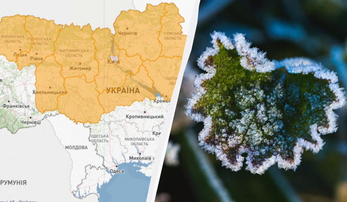 Заморозки атакуют Украину ближайшей ночью: температура упадет до -3° (карта)