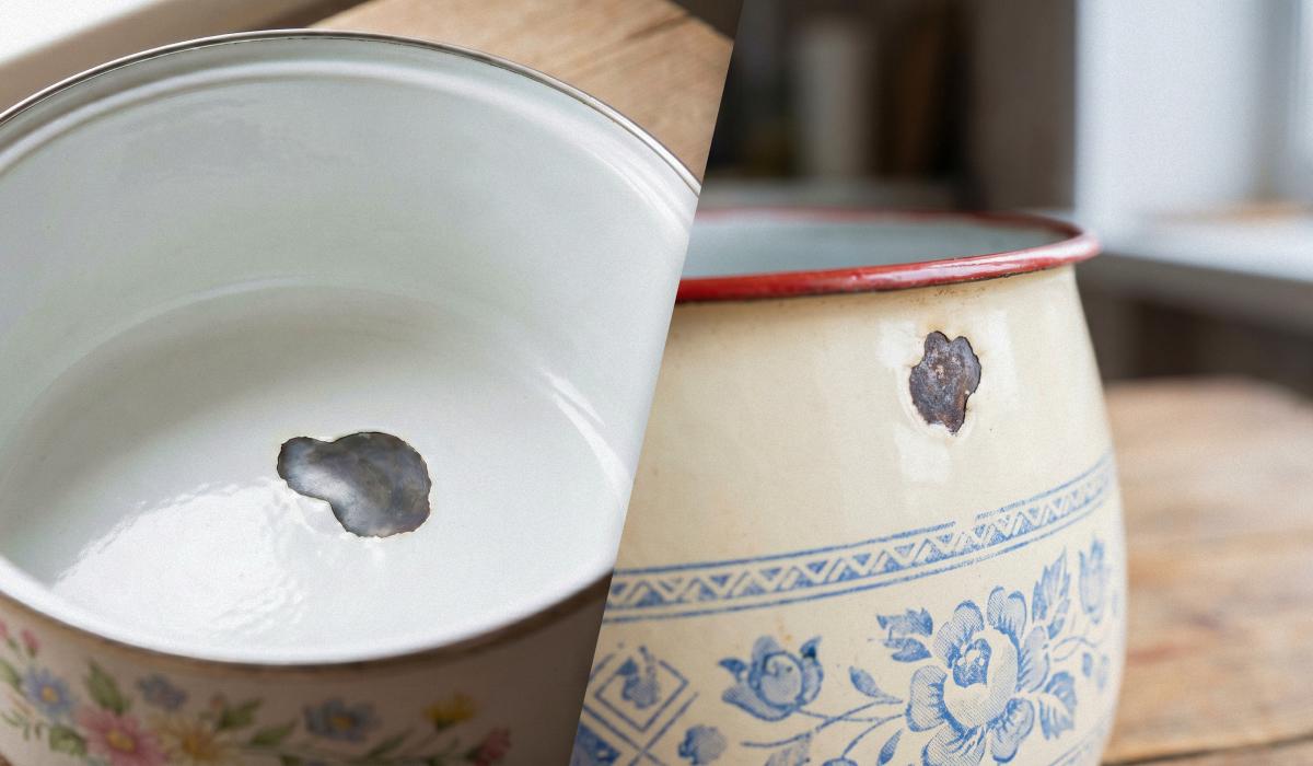 чим замазати відкол на емальованій каструлі