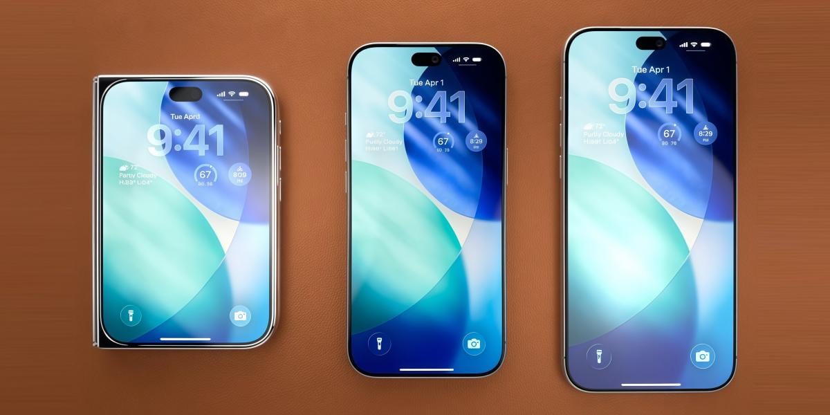 В сети сравнили размеры iPhone-'раскладушки' с другими новыми iPhone (фото)