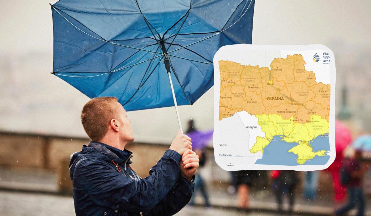 Україну штормитиме з грозами та градом, дістанеться й Києву