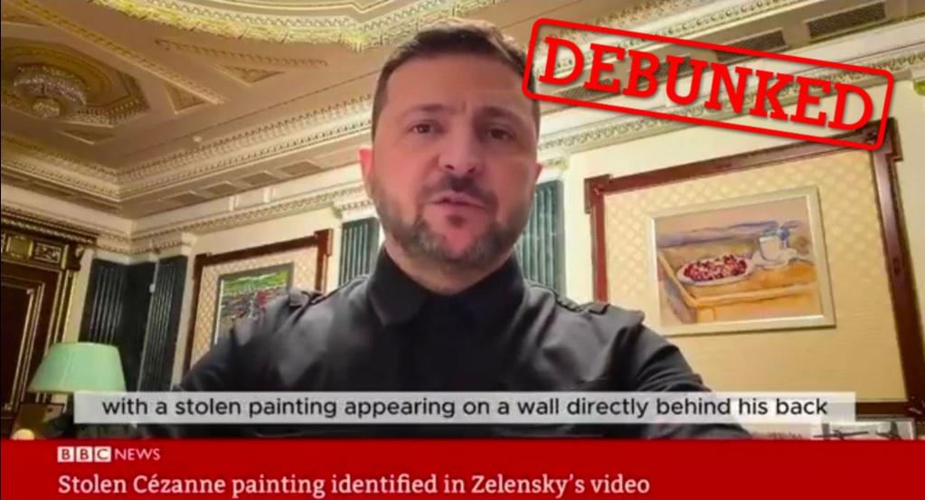 У кабінеті Зеленського 'знайшли' викрадену картину: росіяни поширили новий фейк