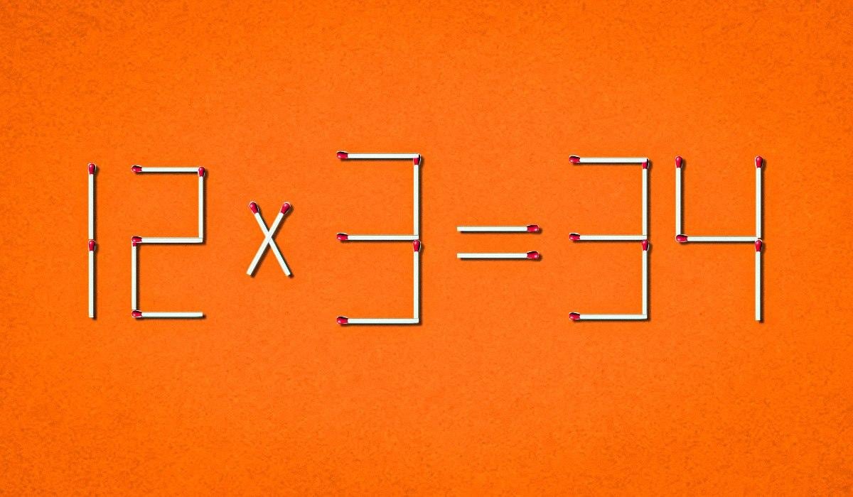 Треба перемістити 2 сірники, і рівняння стане правильним: тест для перевірки інтелекту