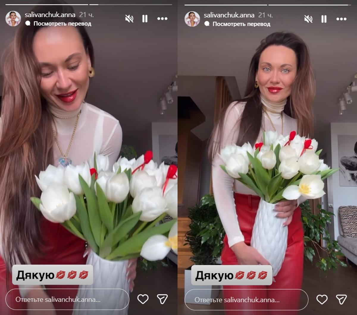 40-летняя известная актриса заинтриговала букетом от загадочного военного (фото)