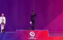 Під час нагородження гімнастка з РФ відвернулася від прапора України: заява УФГ