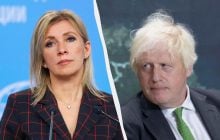 "Черговий "піар" на кістках": Захарова розлютилася через візит Джонсона на передову