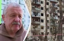 Оконные рамы вырвало, вся квартира в стекле: житель Киева рассказал о российском ударе