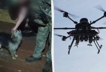 Успешно пролетели 12 км: воины ВСУ дроном эвакуировали с позиции кота и собаку (видео)
