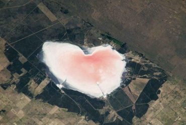 NASA побачило з космосу рожеве серце в Аргентині: його колір має зовсім не романтичну причину