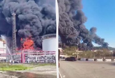 Украинские дроны уничтожили более половины резервуаров на НПЗ в Туапсе, - спутниковые снимки