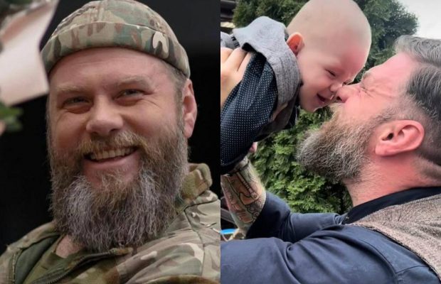 "Наше сияние": украинский актёр-воин показал 6-месячного сына (фото)