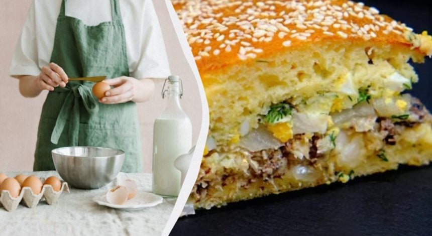 Пышный и сочный заливной пирог с тунцом: как готовить тесто, чтобы пропекся