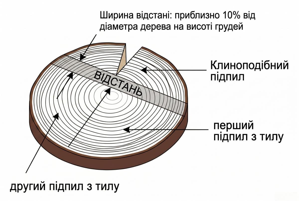 як правильно пиляти бензопилою