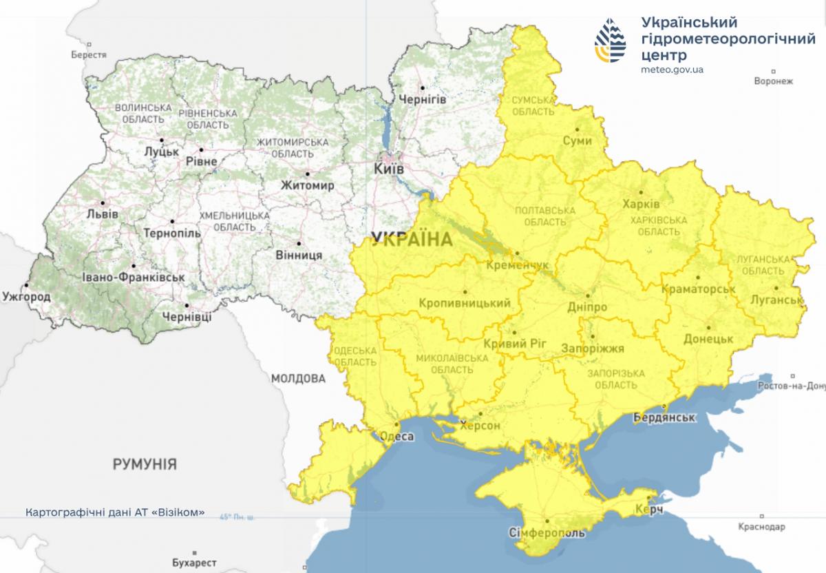 23 мая часть Украины накроет ненастье (карта)