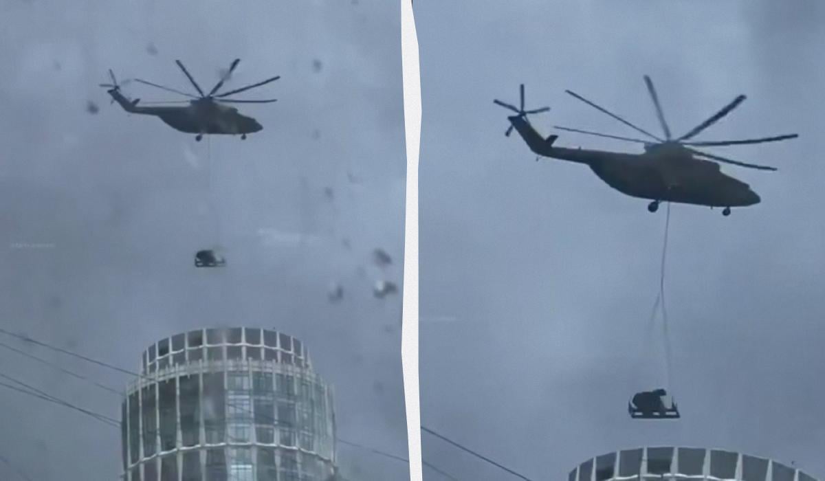 Россияне устанавливают комплексы ПВО на небоскребах в Москве (видео) Россияне устанавливают комплексы ПВО на небоскребах в Москве (видео)