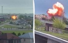 Дроны ударили по двум объектам в Грозном (видео)