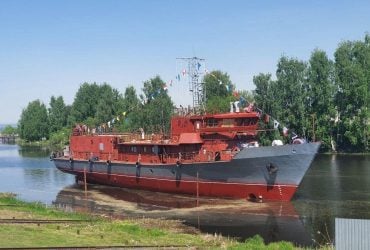 Для російського флоту спустили на воду перше судно-торпедолов оновленого проєкту (фото)