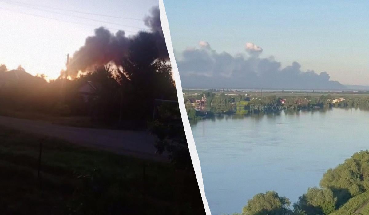 У Краснодарському краї РФ після атаки дронів палає найбільший НПЗ (фото) У Краснодарському краї РФ після атаки дронів палає найбільший НПЗ (фото)