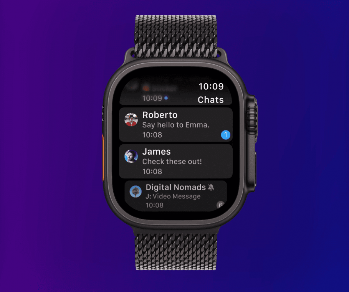 На Apple Watch випустили оновлений додаток Telegram На Apple Watch випустили оновлений додаток Telegram