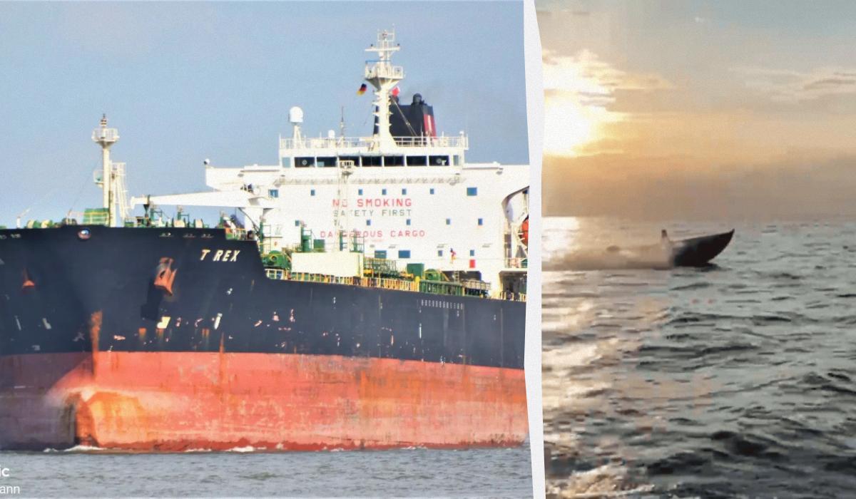 Морські дрони 'рознесли' російський танкер у Чорному морі Морські дрони 'рознесли' російський танкер у Чорному морі