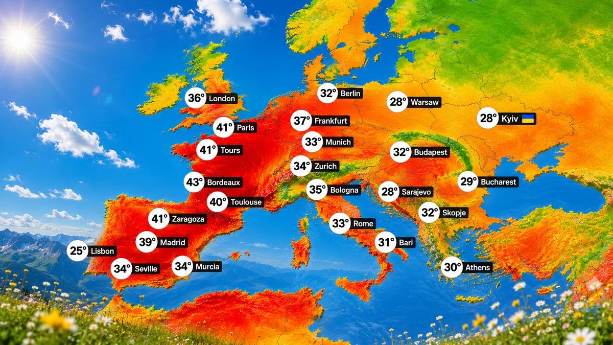 Аномальна спека в Європі: у Франції зафіксовано 43,8°C, вже десятки загиблих, – CNN