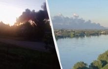 В Краснодарском крае РФ после атаки дронов пылает крупнейший НПЗ (фото)