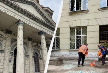 РФ втретє за час війни пошкодила Будинок органної і камерної музики у Дніпрі (фото, відео)