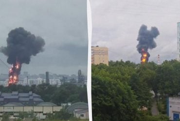 Українські дрони уразили великий НПЗ у Москві (відео)