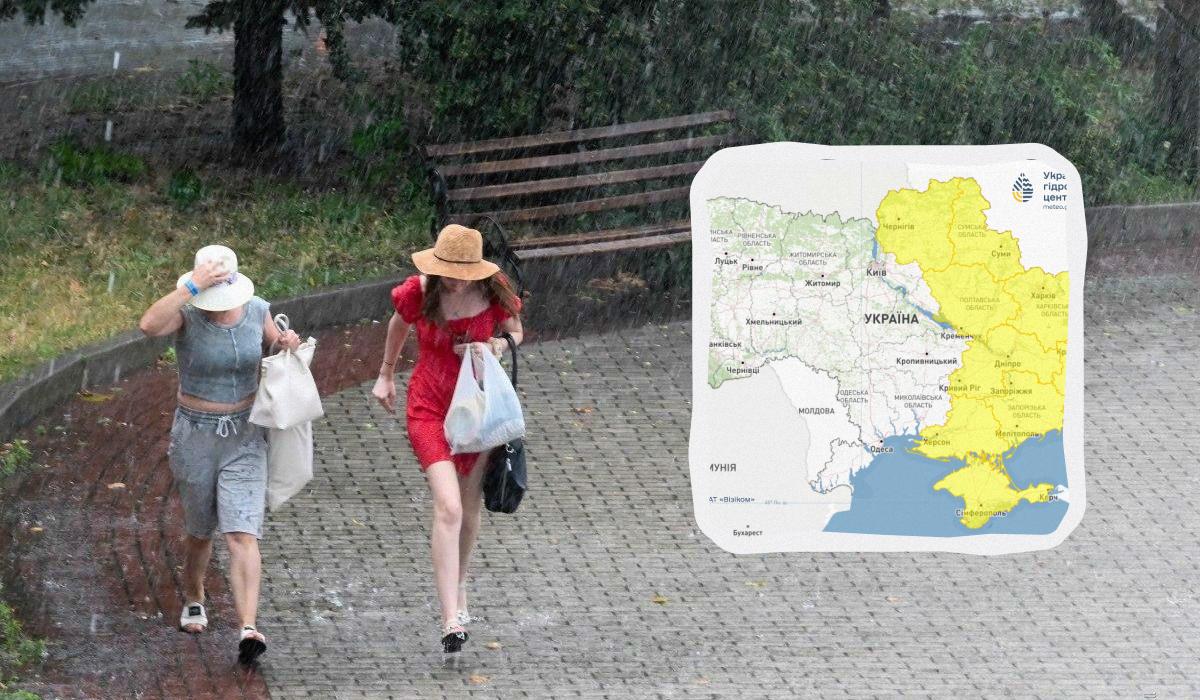 Заллє дощами та поб'є градом: частину України 4 липня накриє негода (карта) Заллє дощами та поб'є градом: частину України 4 липня накриє негода (карта)