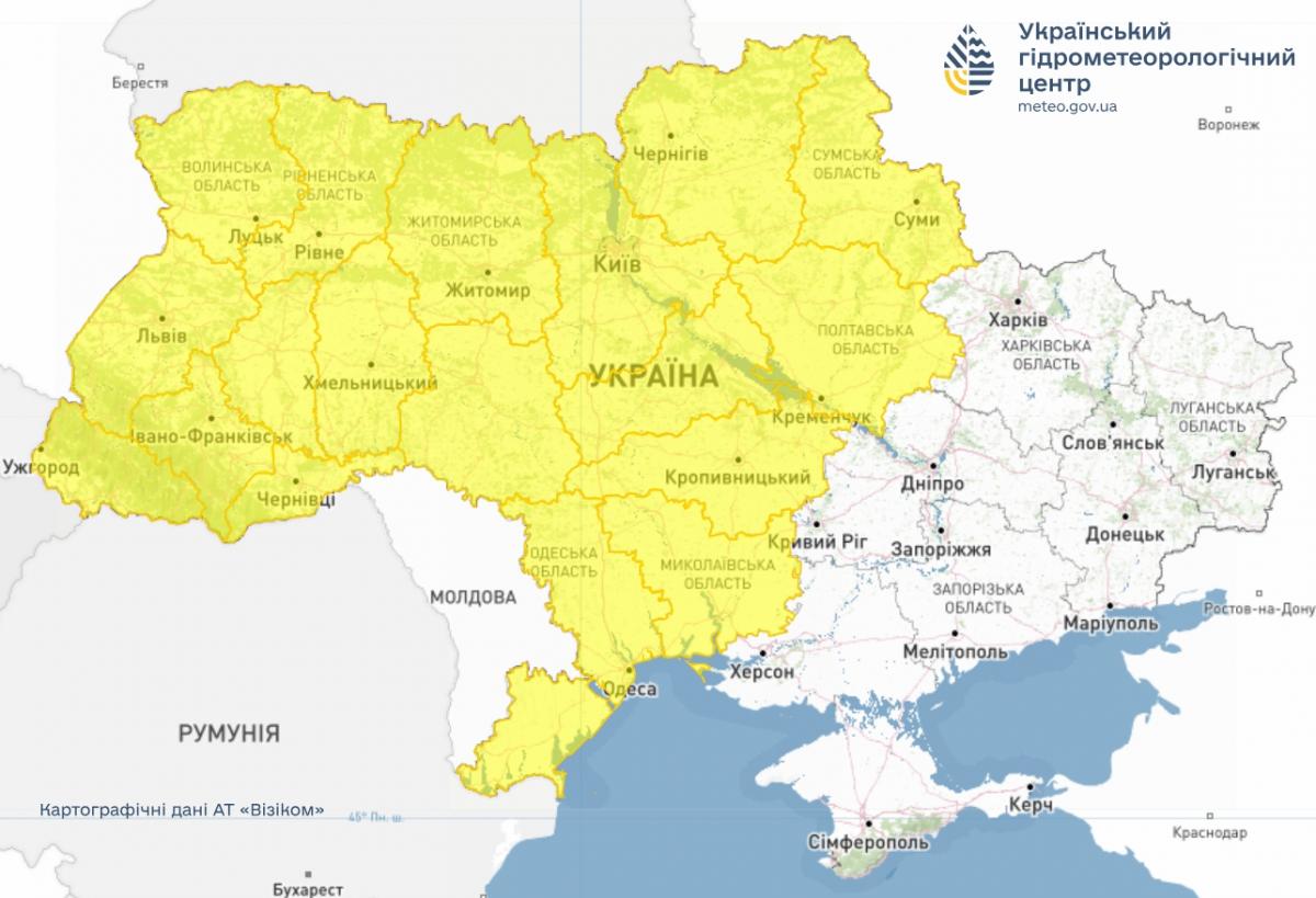 Грози накриють майже всю Україну: кого омине негода (карта) Грози накриють майже всю Україну: кого омине негода (карта)